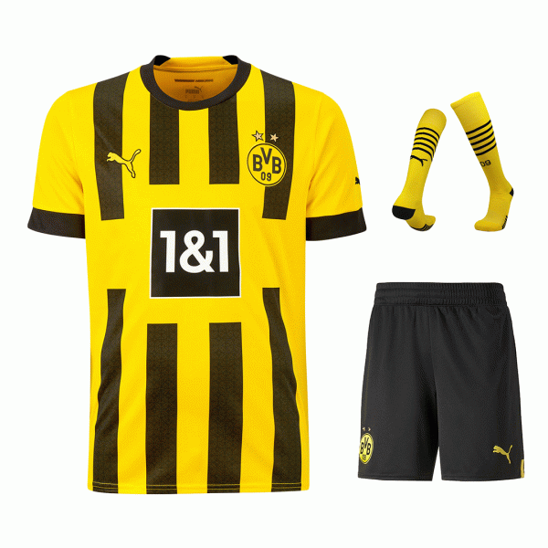 Borussia Dortmund Soccer Jersey Home Whole Kit(Jersey+Shorts+Socks) Replica 2022/23